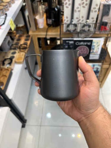 پیچر (شیر جوش )استیل سایز مخصوص خانگی 350 میل/600 میل / 900میل مشکی جنس استیل داخل تفلون نسب